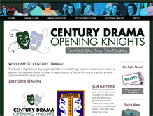 Tablet Screenshot of centurydrama.com